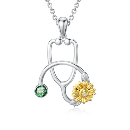 Stethoscope Medical Doctor Nurse Student Graduation Necklace