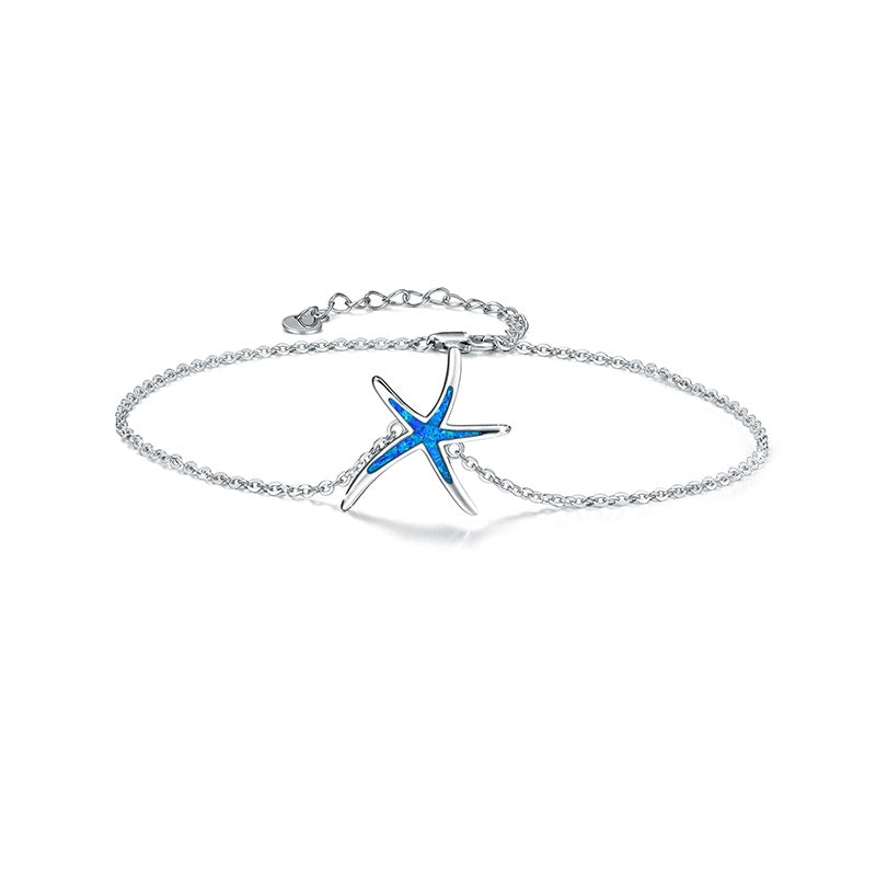 Opal Starfish Anklet Bracelet