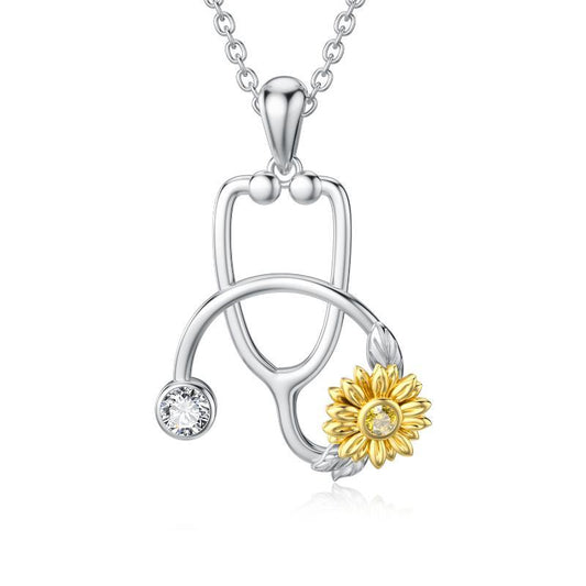 Stethoscope Medical Doctor Nurse Student Graduation Necklace