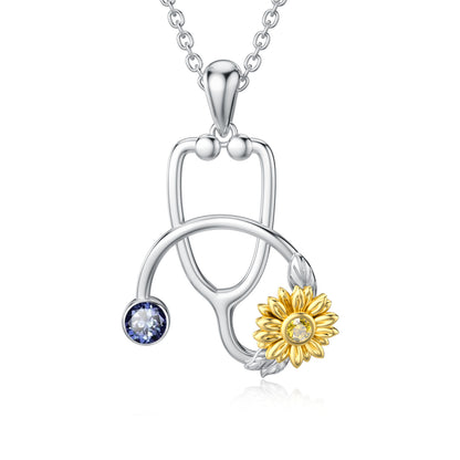 Stethoscope Medical Doctor Nurse Student Graduation Necklace