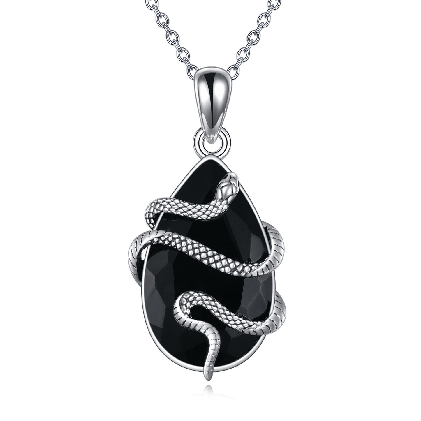 Black Obsidian Tourmaline Crystal Necklace
