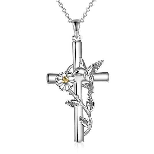 Hummingbird Cross Necklace