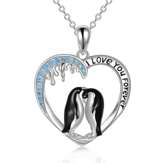Heart Penguin Necklace